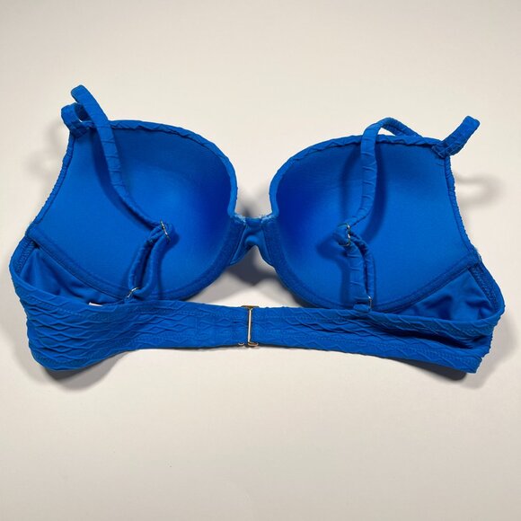 Victoria Secret 36DD L SEXY TEE Push Up Bikini Top Bottom Set Textured Blue - Picture 6 of 6
